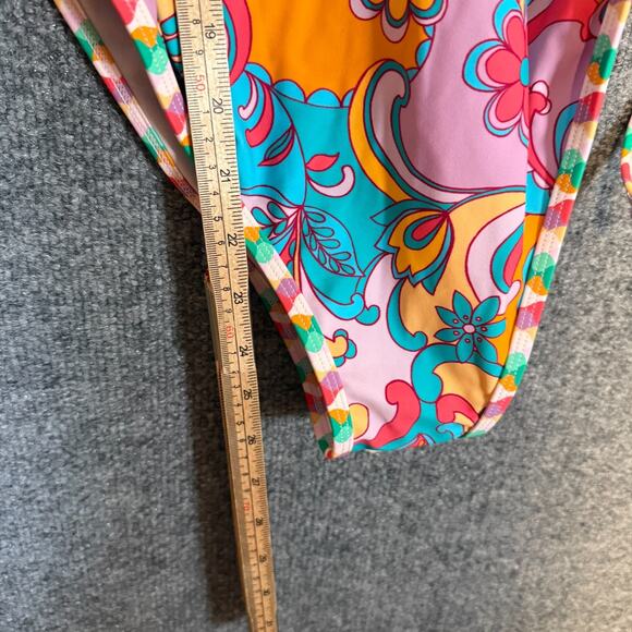 Cupshe One Piece Swimsuit Womens‎ Large Floral Colorful Bohemian Artsy NEW - Picture 5 of 13